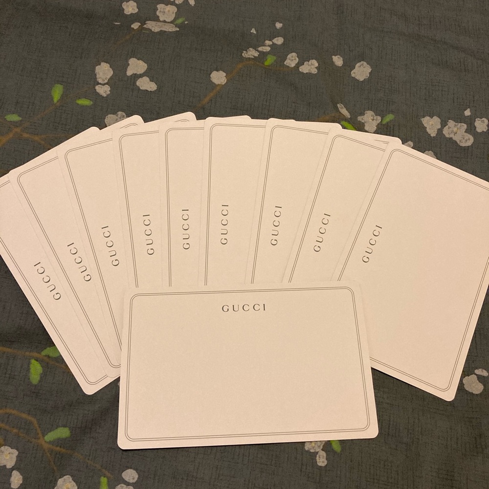 Set of 10- Blank Gucci cards